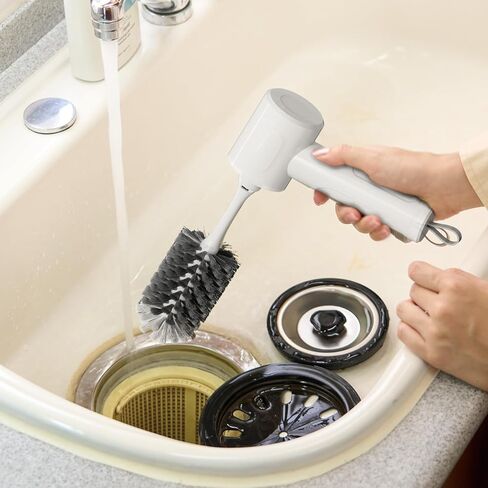 Electric Spin Scrubber - Cordless Handheld Cleaning Brush with 2 Speeds & 4 Brush Heads, Rechargeable 1500mAh Battery for Kitchen Sink, Bathroom Tile, Stovetop, Glass, Car Detailing in Kuwait