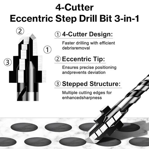 Lytool SDS Plus Drill Bits Set, 10Pcs Rotary Hammer Bits Set, Carbide Bits Tipped for Masonry, Ceramic Tile, Walls, Brick, Marble, Stone, Drill Bits for Impact Drill(3/16'',1/4'',5/16'',3/8",1/2") in Saudi Arabia