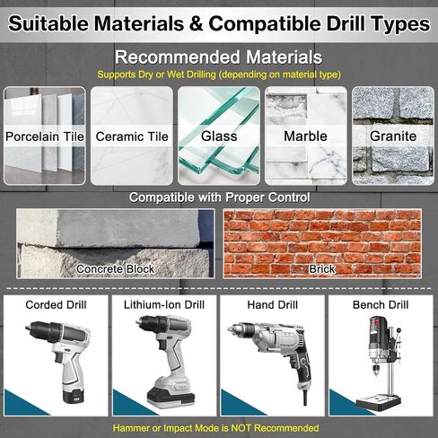 Lytool SDS Plus Drill Bits Set, 10Pcs Rotary Hammer Bits Set, Carbide Bits Tipped for Masonry, Ceramic Tile, Walls, Brick, Marble, Stone, Drill Bits for Impact Drill(3/16'',1/4'',5/16'',3/8",1/2") in Saudi Arabia