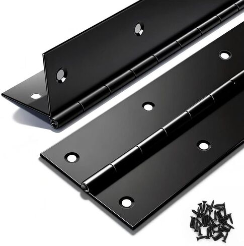 Heavy Duty Piano Hinge 48 Inch x 3 Inch, True 0.060'' Thick, Stainless Steel Black Piano Hinge Continuous Hinge for Cabinet, Door, DIY Wood Boxes Furniture, 3'' Open Width in Kuwait