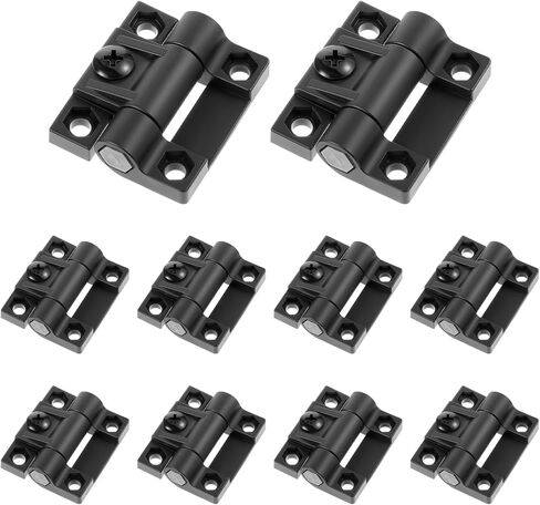 10 Piece Adjustable Torque Hinge 43mmx36mm 4 Countersunk Holes Black Plastic Position Control Hinges Black Door Hinges for Door in Kuwait