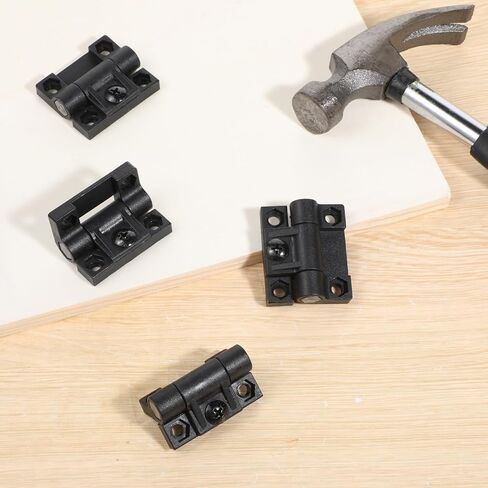 10 Piece Adjustable Torque Hinge 43mmx36mm 4 Countersunk Holes Black Plastic Position Control Hinges Black Door Hinges for Door in Kuwait