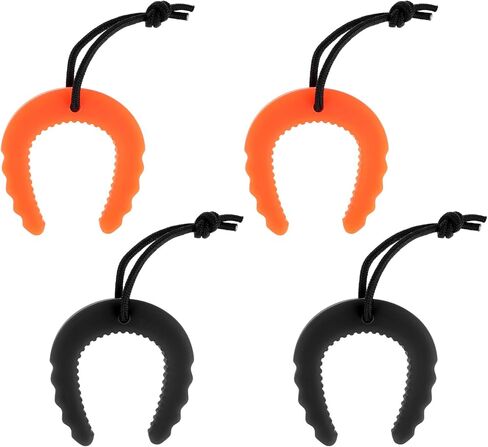 Rubber Door Stopper Wedge, 4 Pcs First Responder Door Stops Doors Pinch Guard Stops Doors Jam for Law Enforcement Police Emergency Medical Services Gear Firefighter Tools (Black & Orange) in Kuwait