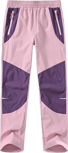Boys Hiking Pants Kids Lightweight Outdoor Camping Pants Girls Quick Dry Waterproof Trousers with Zipper Pockets in Saudi Arabia