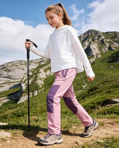 Boys Hiking Pants Kids Lightweight Outdoor Camping Pants Girls Quick Dry Waterproof Trousers with Zipper Pockets in Saudi Arabia