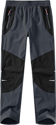 Boys Hiking Pants Kids Lightweight Outdoor Camping Pants Girls Quick Dry Waterproof Trousers with Zipper Pockets in Saudi Arabia