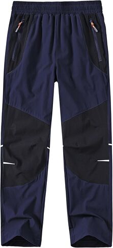 Boys Hiking Pants Kids Lightweight Outdoor Camping Pants Girls Quick Dry Waterproof Trousers with Zipper Pockets in Saudi Arabia