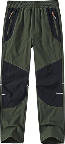 Boys Hiking Pants Kids Lightweight Outdoor Camping Pants Girls Quick Dry Waterproof Trousers with Zipper Pockets in Saudi Arabia