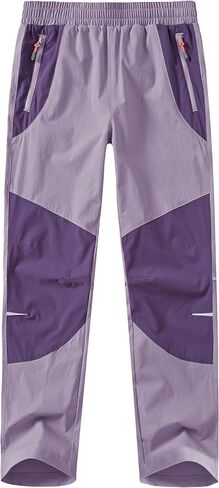 Boys Hiking Pants Kids Lightweight Outdoor Camping Pants Girls Quick Dry Waterproof Trousers with Zipper Pockets in Saudi Arabia
