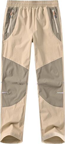 Boys Hiking Pants Kids Lightweight Outdoor Camping Pants Girls Quick Dry Waterproof Trousers with Zipper Pockets in Saudi Arabia