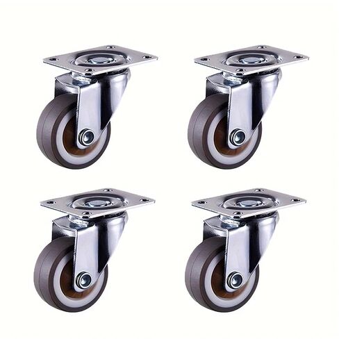 2.5 Inch Flat Bottom Rubber Universal Wheels Heavy-Duty Furniture Caster 4Pcs in Kuwait
