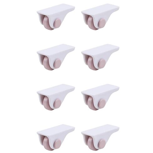 Storage Box Roller Wheels Directional Pulley Self-Adhesive Bottom Caster 4/8Pcs(8pcs Pink) in Kuwait