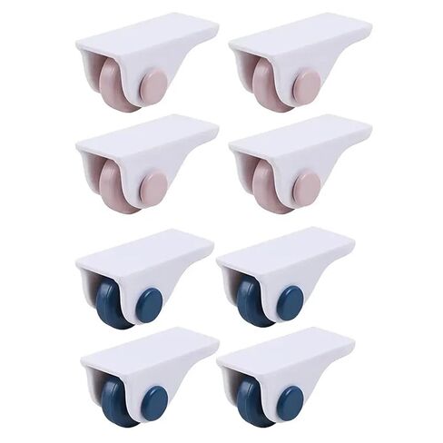 Storage Box Roller Wheels Directional Pulley Self-Adhesive Bottom Caster 4/8Pcs(8pcs Pink) in Kuwait