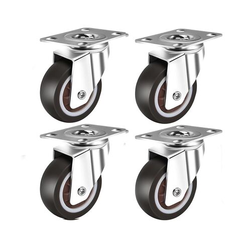 Universal Swivel Casters Heavy Duty Furniture Wheel Castor Silent Trolley Wheels 2inch 4Pcs(2 inch Brake) in Saudi Arabia