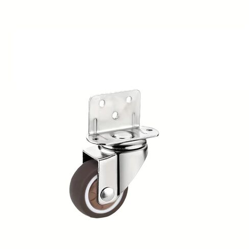 1.25 Inch L-Shaped Side Caster Wheels Small Rubber Castors Swivel 4Pcs in Saudi Arabia