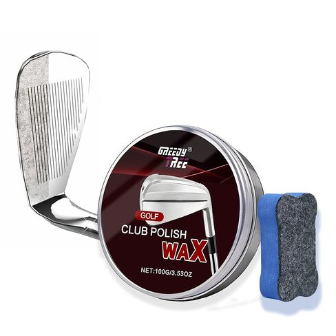 Golf Club Polish Kit & Golf Club Head and Groove Cleaner Kit - Removes Rust, Oxidation & Dirt - 3.53 oz Non-Abrasive Long Lasting Metal Polishing Paste for Aluminum, Chrome & Steel, with Sponge Pad in Kuwait