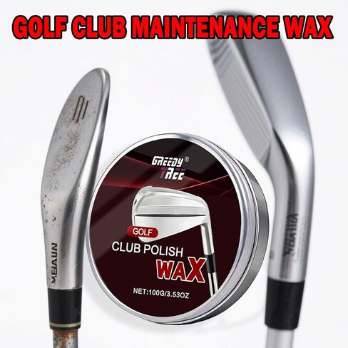 Golf Club Polish Kit & Golf Club Head and Groove Cleaner Kit - Removes Rust, Oxidation & Dirt - 3.53 oz Non-Abrasive Long Lasting Metal Polishing Paste for Aluminum, Chrome & Steel, with Sponge Pad in Kuwait