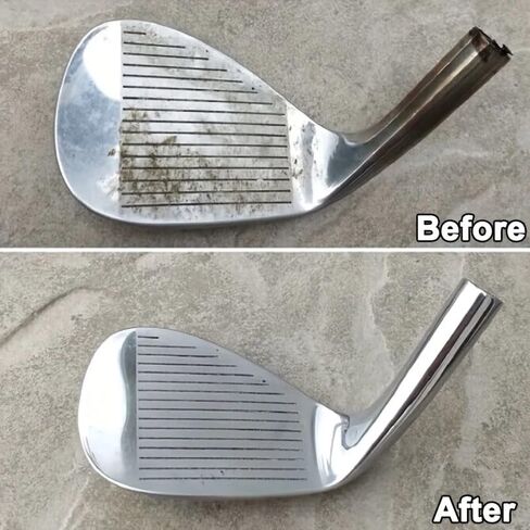 Golf Club Polish Kit & Golf Club Head and Groove Cleaner Kit - Removes Rust, Oxidation & Dirt - 3.53 oz Non-Abrasive Long Lasting Metal Polishing Paste for Aluminum, Chrome & Steel, with Sponge Pad in Kuwait