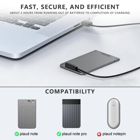 2 حزمة شاحن كابل متوافق مع Phulaud Note 3.3ft 4 PIN استبدال كابل شحن USB المغناطيسي لملاحظة Plaud الملاحظة يتضمن روابط الكابلات قابلة لإعادة الاستخدام و USB type-C محول in Kuwait