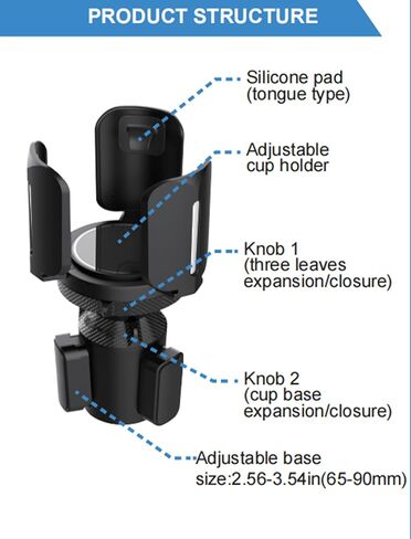 Universal Golf Cart Cup Holder Expander, Adjustable Base & Holder for 1lb Tank, Various Sized Water Bottles & Tumblers, Compatible with EZGO, Club Car, Yamaha, Golf Cart Accessories in Kuwait