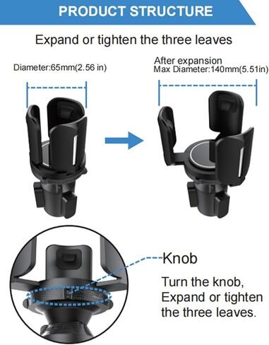 Universal Golf Cart Cup Holder Expander, Adjustable Base & Holder for 1lb Tank, Various Sized Water Bottles & Tumblers, Compatible with EZGO, Club Car, Yamaha, Golf Cart Accessories in Kuwait