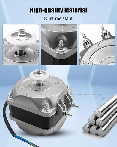 Freezer Condenser Fan Motor Fit for Ebm-papst Qideyipe Refrigerator Cover Pole Motor Replace M4Q045-CF07-04, 115V~50Hz 0.80A 60/16W in Kuwait