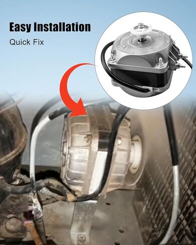Freezer Condenser Fan Motor Fit for Ebm-papst Qideyipe Refrigerator Cover Pole Motor Replace M4Q045-CF07-04, 115V~50Hz 0.80A 60/16W in Kuwait