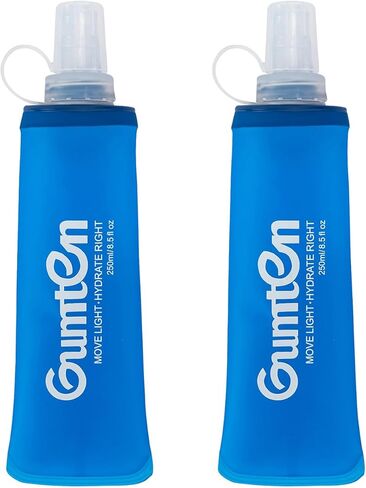 2 Pack Soft Flask 250ml TPU Collapsible BPA-Free Soft Water Bottle for Hydration Pack Running Vest Marathon Hiking Cycling (Purple) in Kuwait