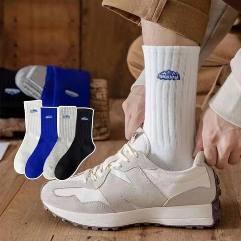 4 Pairs Womens Athletic Socks Crew Running Socks Lightweight Breathable Casual Socks in Kuwait
