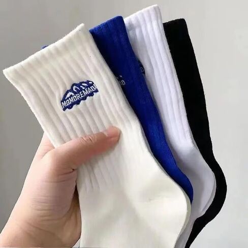 4 Pairs Womens Athletic Socks Crew Running Socks Lightweight Breathable Casual Socks in Kuwait
