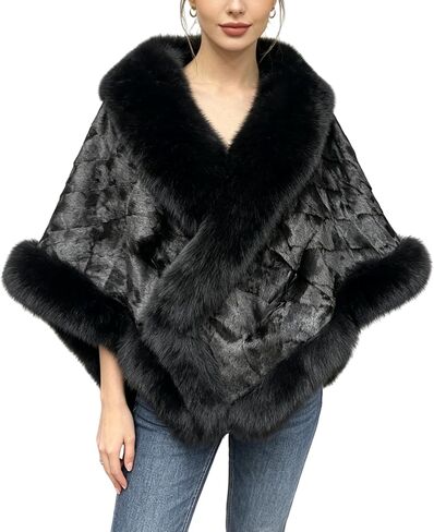 Elegant Women's Genuine Mink Fur Shawl Wrap Stoles for Party Dresses Fashionable Warmth in Saudi Arabia