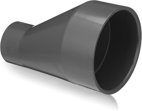 Pushglossy 4" X 2" PVC Pipe Fitting Schedule 40 Compatible with 429-E Series Eccentric Reducer Coupling Suitable for High-flow Capacity, Plumbing, Irrigation, Pool, Spa, Dark Grey in Kuwait