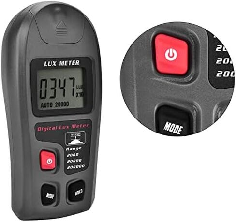 مقياس الضوء الرقمي Luxmeter MT30، عداد ضوء شاشة LCD كبير مع قياس تلقائي لقفل الشاشة، الحد الأدنى للقياس لبناء مصباح مكتب المدرسة ومستودع المصنع in Kuwait