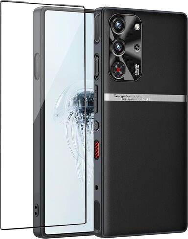 حالة Quietip متوافقة مع Red Magic 10 Pro مع واقي الشاشة ، وغطاء صلبة في العدسة الصلبة الصلبة ، الأسود in Kuwait