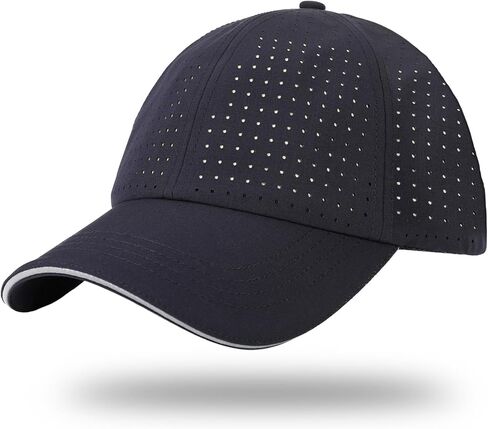 Men Oversize XL XXL Quick Dry Baseball Cap, Large Performance Snapback Hats, Laser Cut Mesh Ball Cap for Big Heads 23.5"-26" in Kuwait