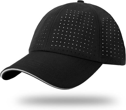 قبعة بيسبول كبيرة الحجم XL XXL سريعة الجفاف للرجال، قبعات Snapback كبيرة الأداء، قبعة كرة شبكية مقطوعة بالليزر للرؤوس الكبيرة 23.5"-26" in Kuwait