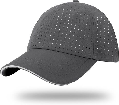 قبعة بيسبول كبيرة الحجم XL XXL سريعة الجفاف للرجال، قبعات Snapback كبيرة الأداء، قبعة كرة شبكية مقطوعة بالليزر للرؤوس الكبيرة 23.5"-26" in Kuwait