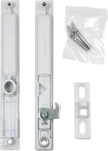 Sliding Glass Patio Door Handle Set, Flush Mount, Non-Keyed, 6-5/8" Screw Holes | Sliding Door Handle Replacement Hardware Repair Fix Sliding Door (White) in Saudi Arabia
