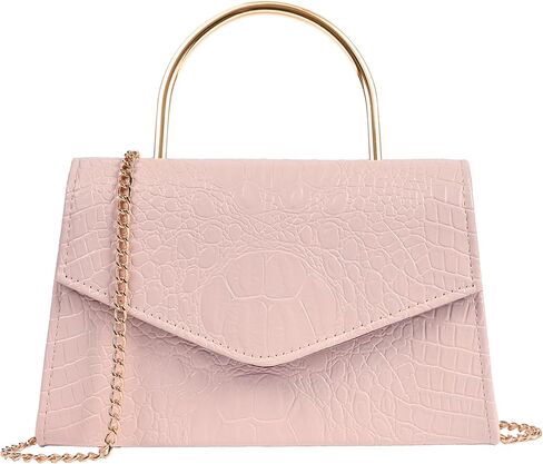 Top Handle Evening Bag for Women Vegan Leather Envelope Clutch Purse Handbag Formal Wedding Prom Party in Saudi Arabia