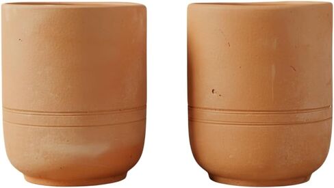 Natural Terracotta Clay Water Bottle 1.5 Litre with 2 Glasses | Keeps Water Naturally Cool | Reusable and Eco-Friendly in Kuwait