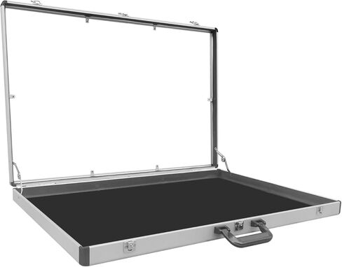Portable Trade Show Display Case 32"x22" Aluminum Polycarbonate Showcase with Lock - Large Table Top Sports Card Display Case for Jewelry, Trading Cards & Collectibles in Kuwait