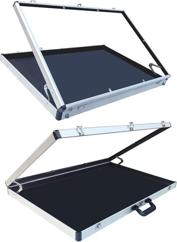 Portable Trade Show Display Case 32"x22" Aluminum Polycarbonate Showcase with Lock - Large Table Top Sports Card Display Case for Jewelry, Trading Cards & Collectibles in Kuwait