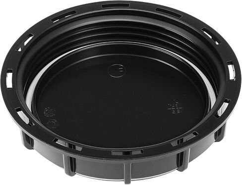 QWORK Black 6" Solid Cap Compatible with Mauser IBC Tote - High Density Polyethylene (HDPE) - Industrial-Grade Secure Seal - Resistant to Impact and Harsh Chemicals in Kuwait