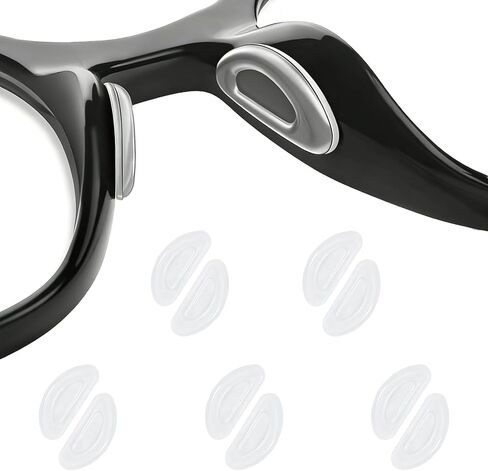 5 Pairs Eyeglass Nose Pads, Clear Silicone Adhesive Eyeglass Nose Pads, Nose Pads for Glasses, Glasses Nose Pad for Eyeglasses Sunglasses in Kuwait