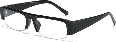 SODQW Office-Siren Y2K Blue Light Glasses for Women Rectangle Semi Rimless Frame Anti-Blue Light Computer Eyewear in Saudi Arabia