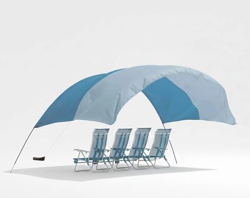 Shibumi Shade Mini®, World's Best Beach Shade, The Original Wind-Powered® Beach Canopy, Provides 75 Sq. Ft. of Shade, Compact & Easy to Carry, Sets up in 2 Minutes, Designed & Sewn in America in Saudi Arabia