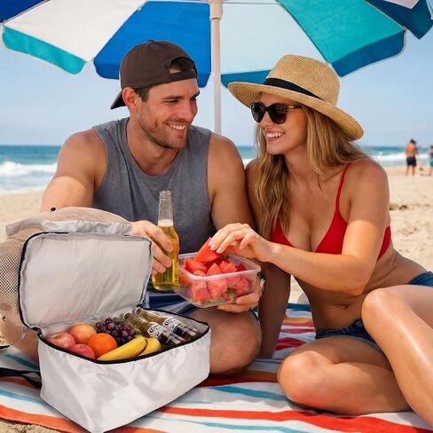 Mesh Beach Drawstring Backpack with Cooler Beach Bags Sandproof Swim Bags Leakproof with Zipper for Seaside Pool Travel in Saudi Arabia