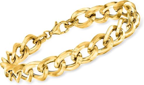 Ross-Simons Italian 18kt Yellow Gold Curb-Link Bracelet in Saudi Arabia