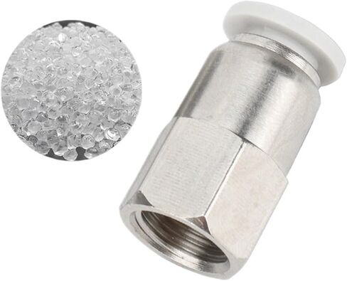 1Pc White PCF Pneumatic Straight Quick Connect Fitting, Female Thread Air Hose Connector 6-01/8-02/10-03/12-04(PCF16-3/8) in Kuwait