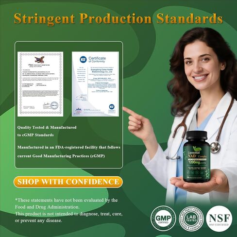 Liposomal NAD+ Supplement with Resveratrol, CoQ10 | Advanced Cellular Support, Nicotinamide Riboside NMN Replacement Premium Antioxidant & Energy in Saudi Arabia
